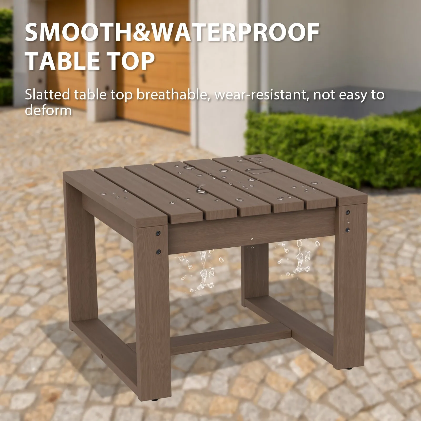 Natural Square Cedar Wood Table