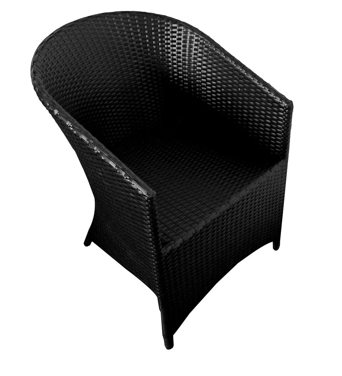 Nell Outdoor Patio Seating Set 2 Chairs and 1 Table Set (Black)