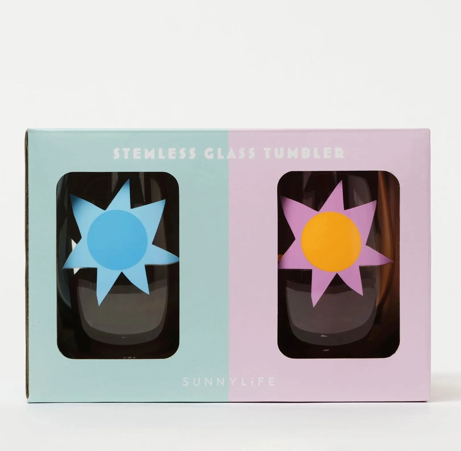 Stemless Glass Tumblers - Utopia Multi set/4