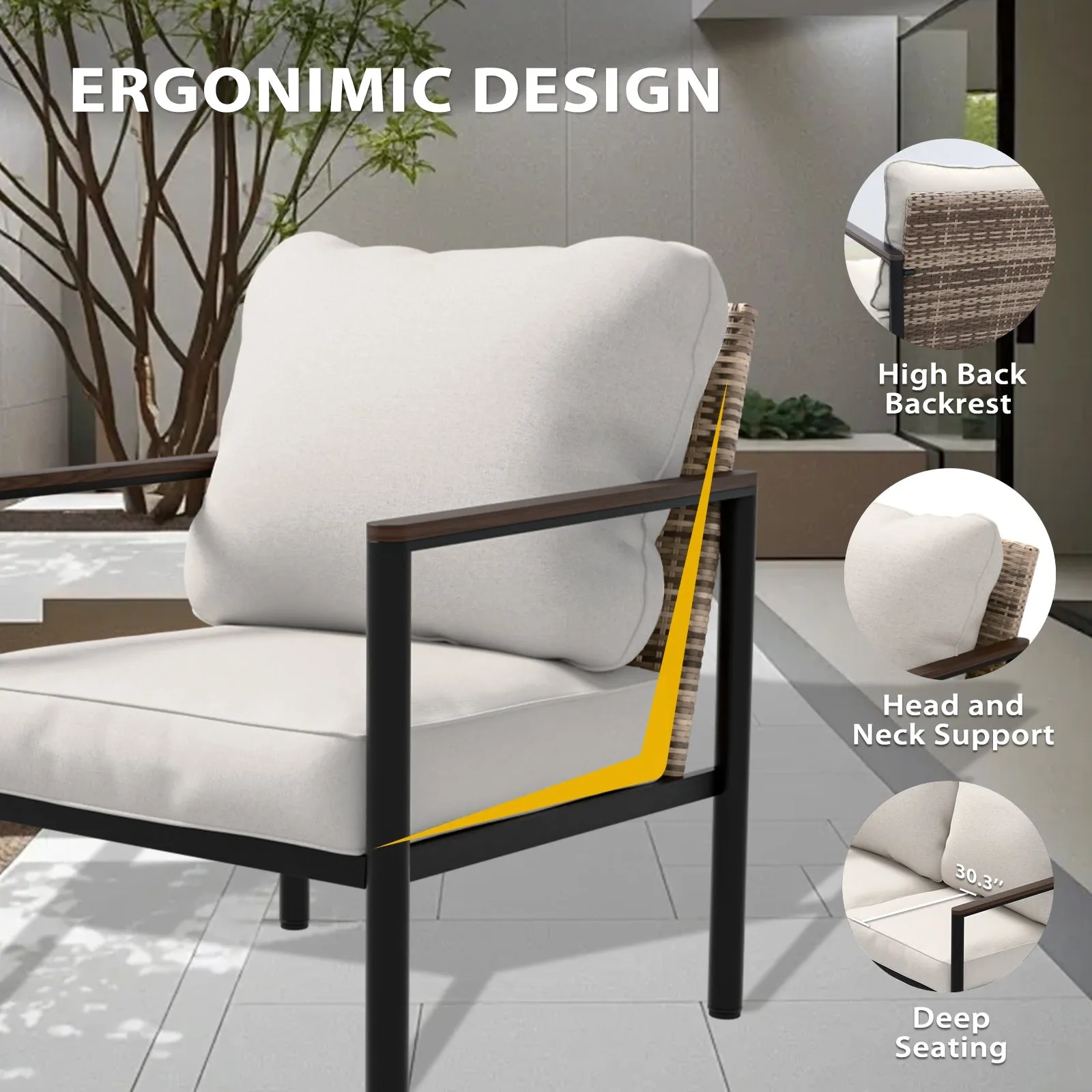 Sunset Dune Outdoor Patio Furniture Chair