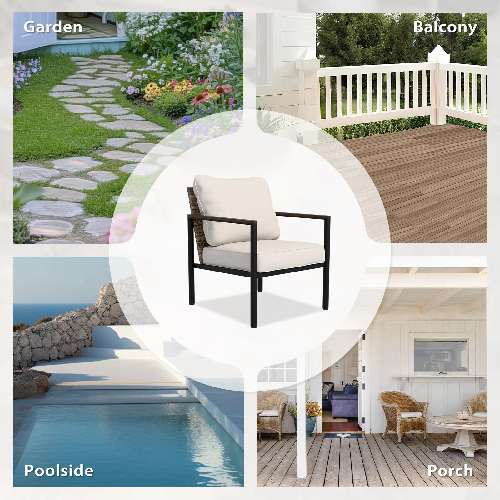 Sunset Dune Outdoor Patio Furniture Chair