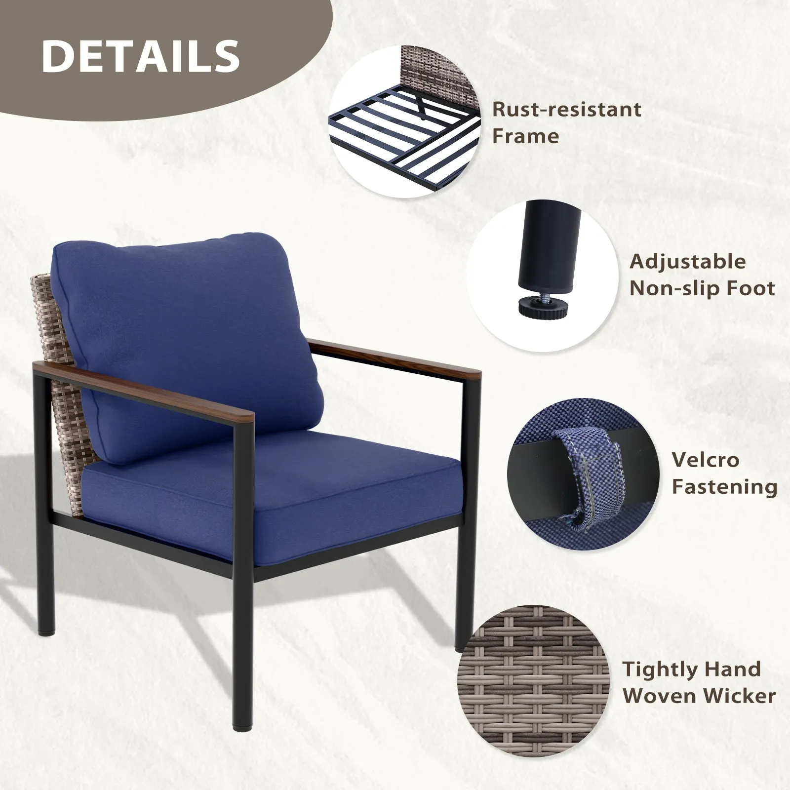 Sunset Dune Outdoor Patio Furniture Chair