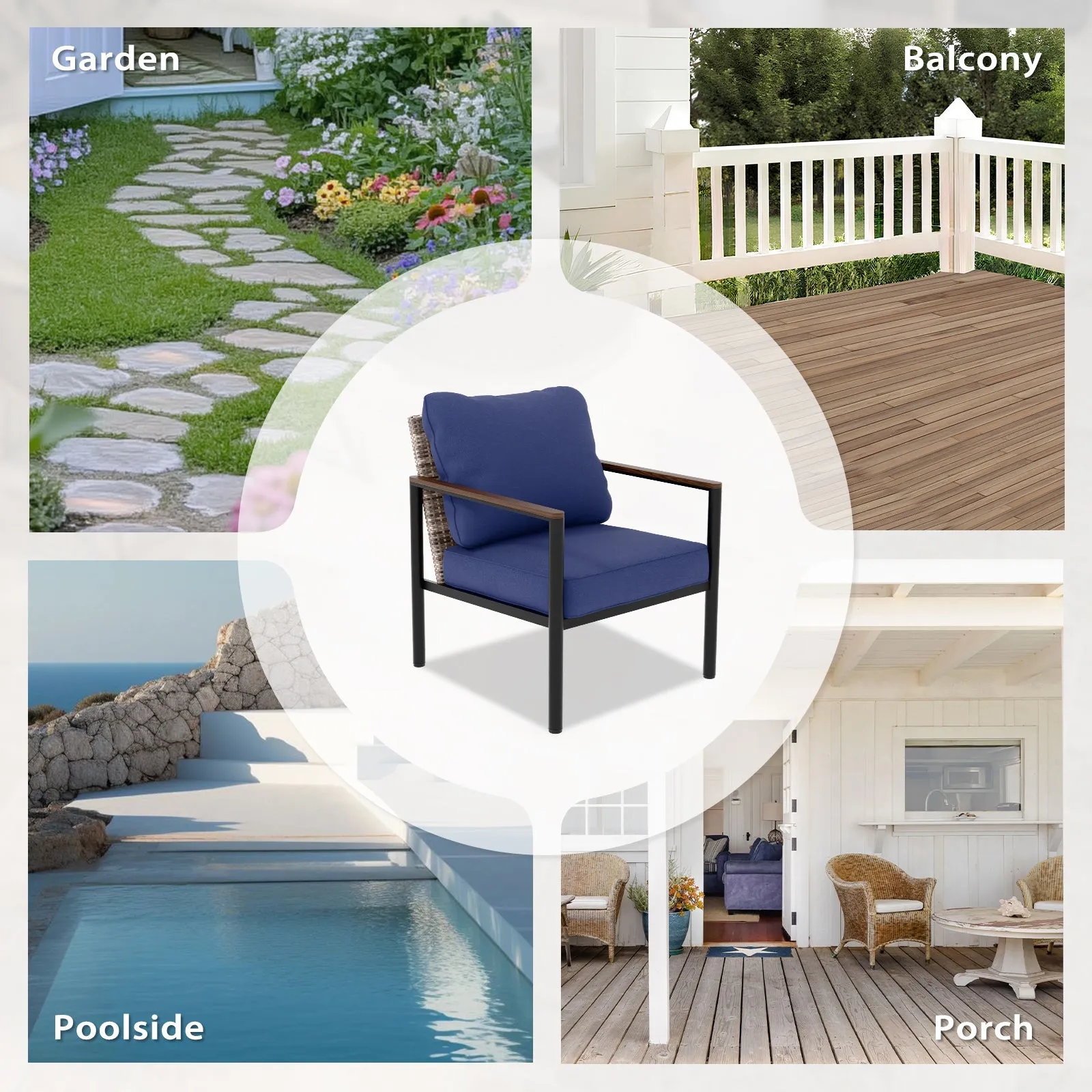 Sunset Dune Outdoor Patio Furniture Chair