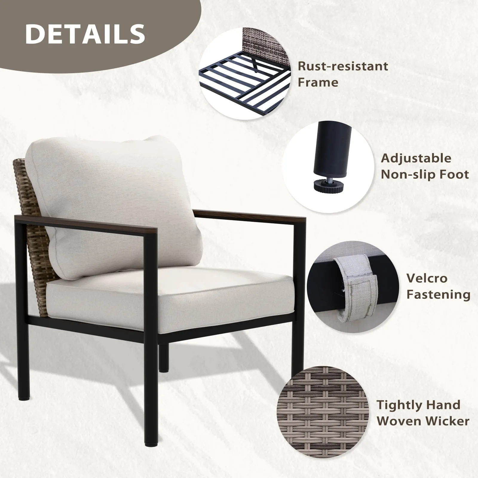 Sunset Dune Outdoor Patio Furniture Chair