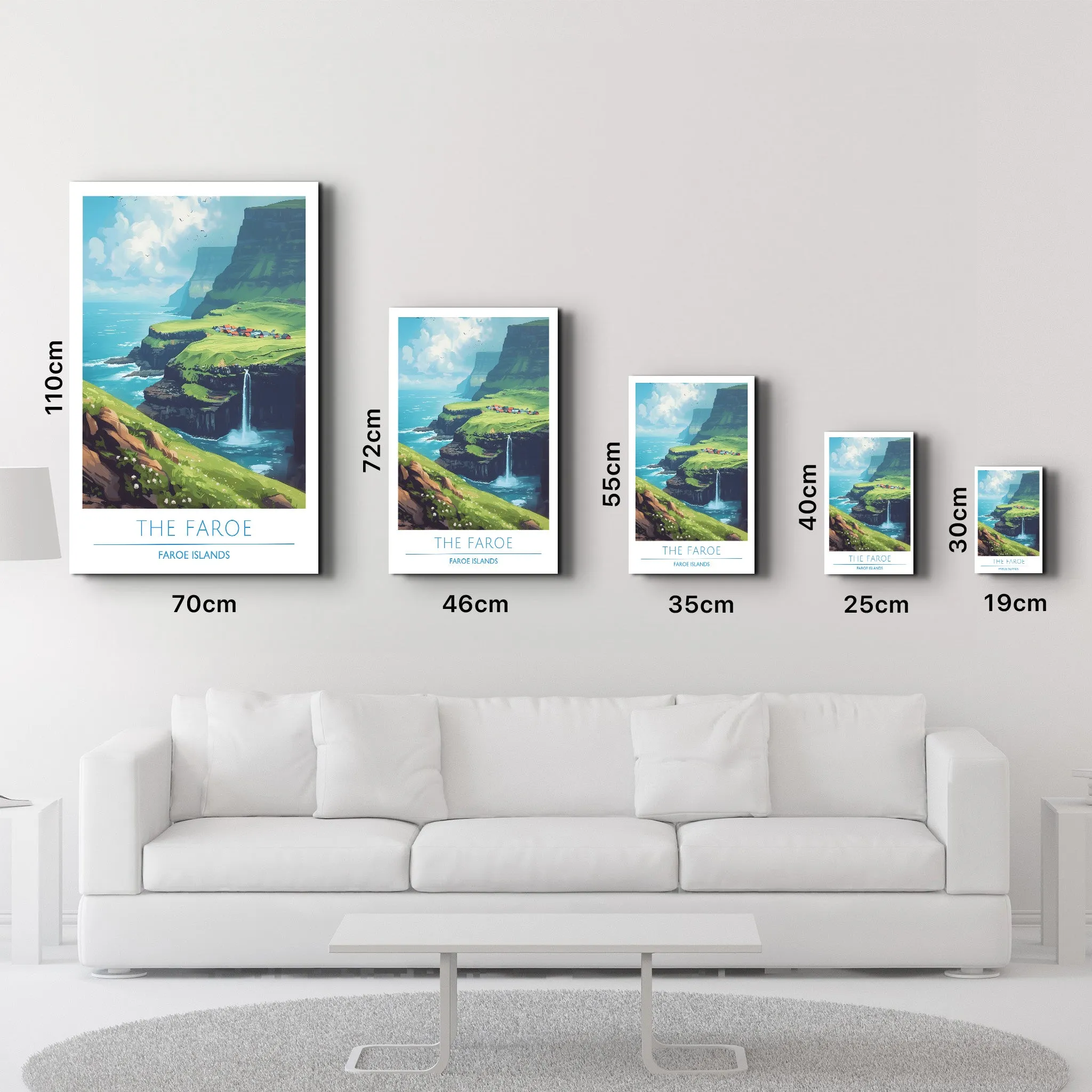 The Faroe Faroe Islands-Travel Posters | Glass Wall Art